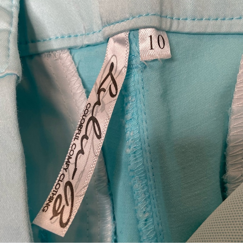 Lulu B Colorful Comfy Women's Light Blue Pants, Size 10 - Picture 7 of 8